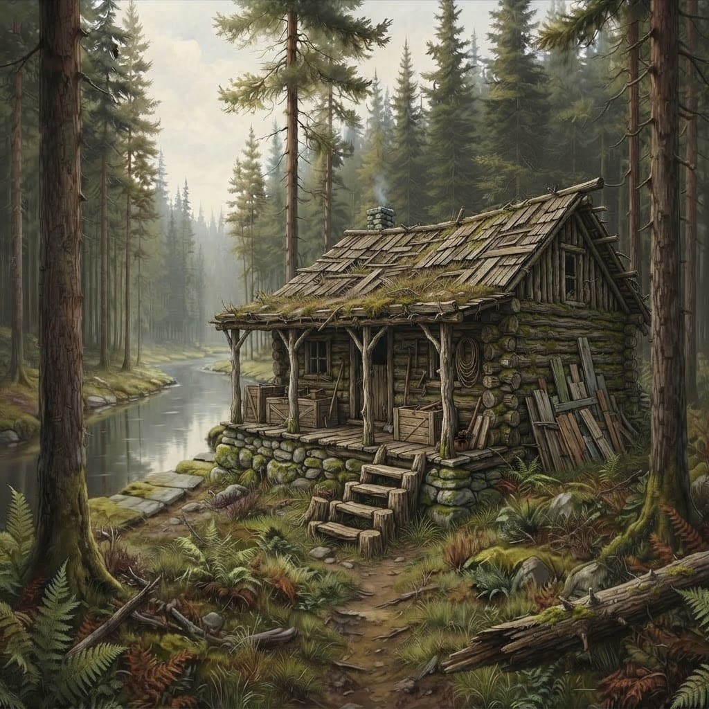 Dilapidated Wilderness Cabin
