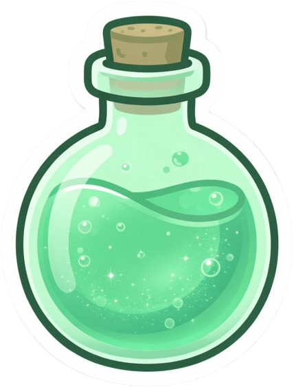 Mint Potion Bottle