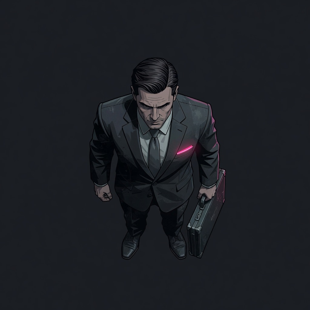 Neon Civilian Executive Top-Down