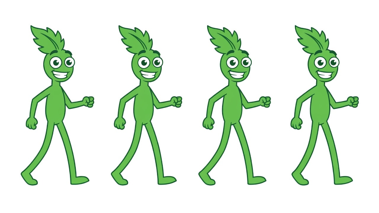 Green Creature Walk Strip