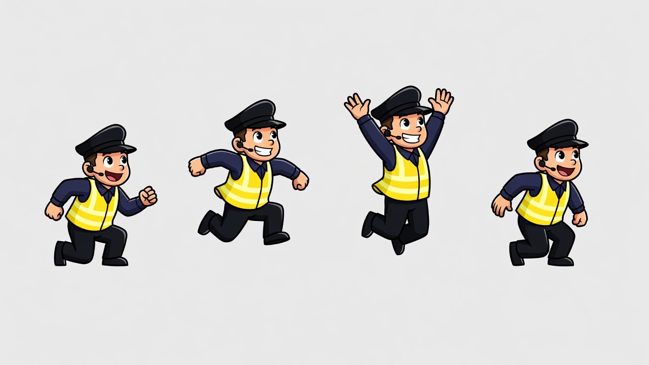Security Guy Jump Strip