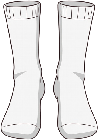 Socks White Crew Overlay