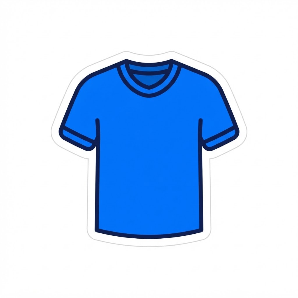 Image: a bright blue football jersey shirt — cute game UI