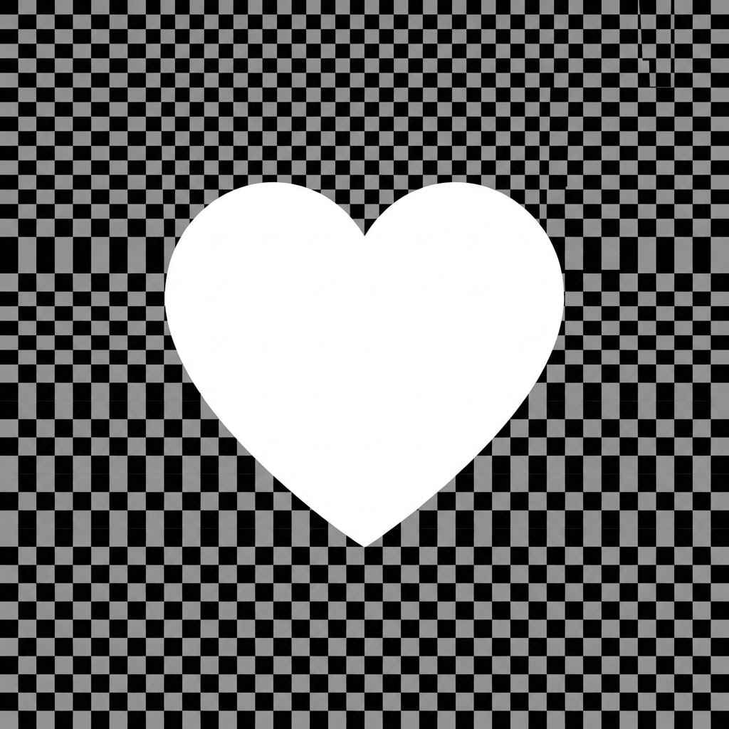 Image: Flat icon of a heart, filled silhouette style, sol