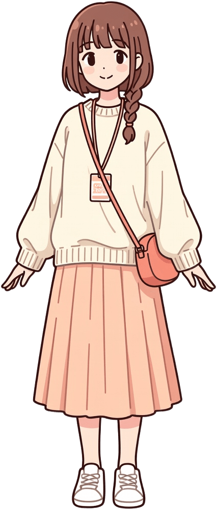 Paper-doll Anime Convention-Goer Girl