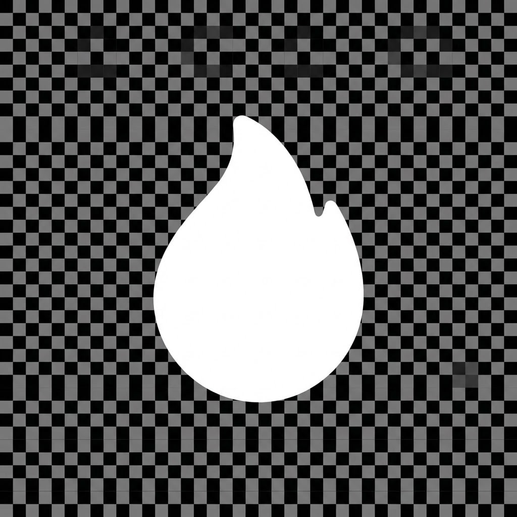 Image: Flat icon of a single smooth continuous teardrop-s