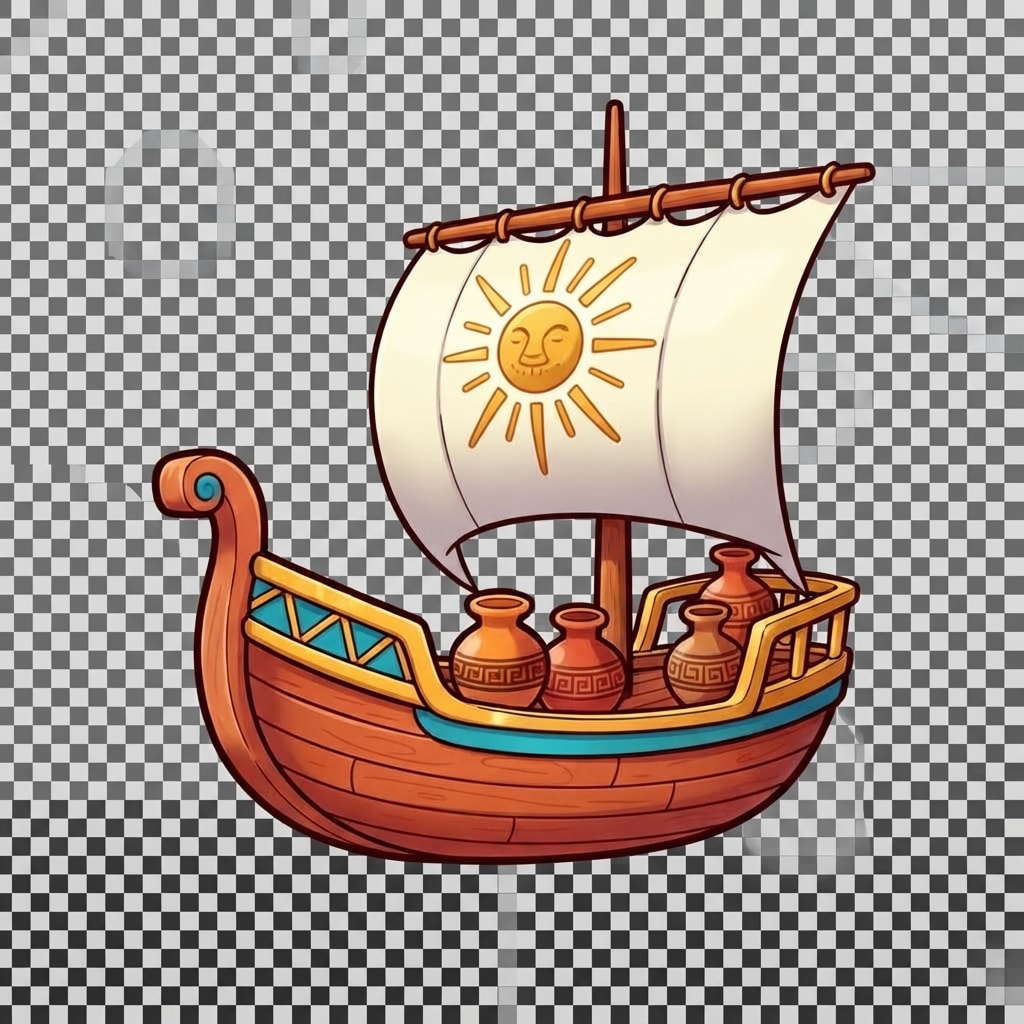 Image: Remove the entire background. Keep only the ship a