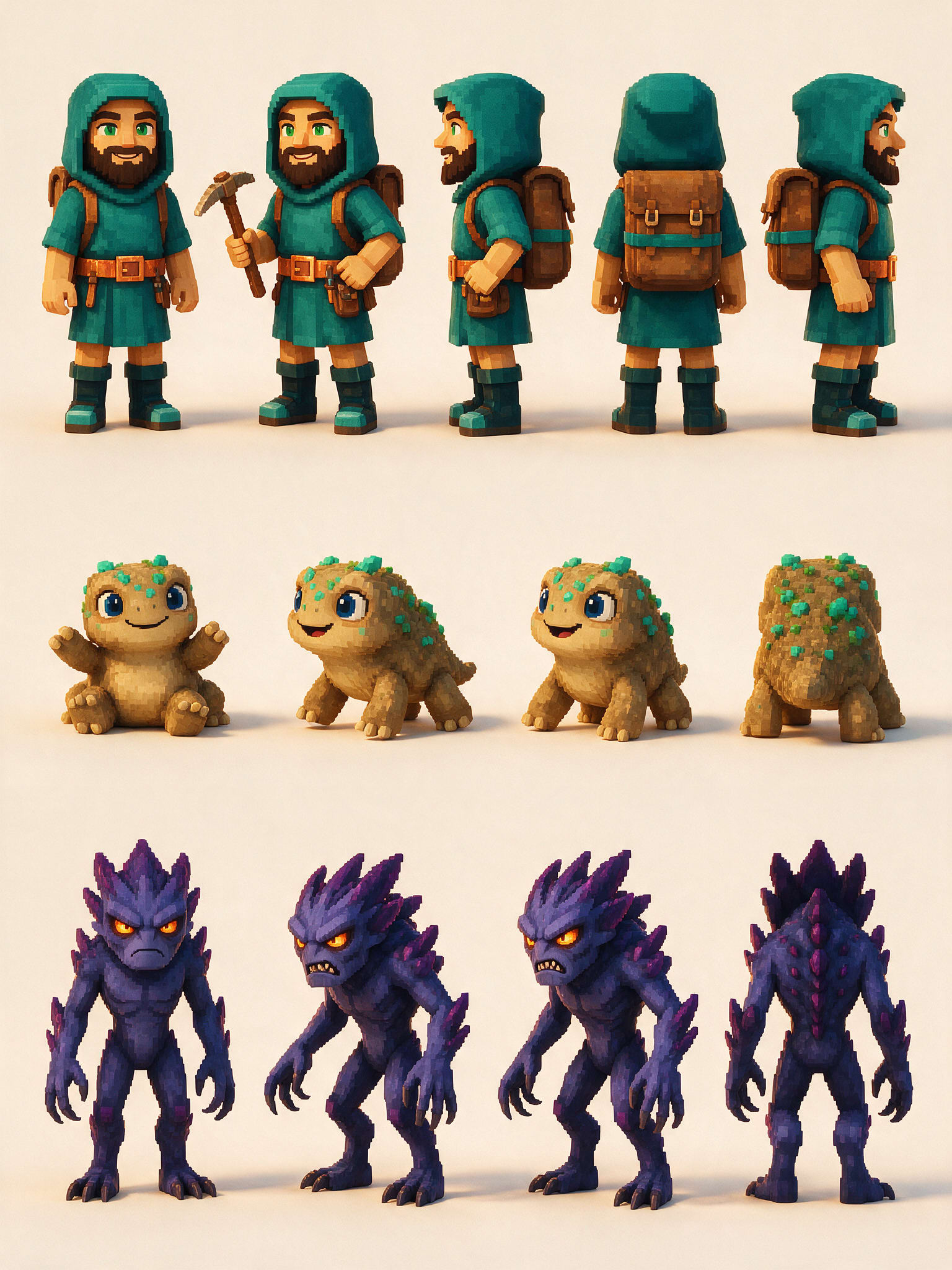 Astra Voxel Heroes and Creatures