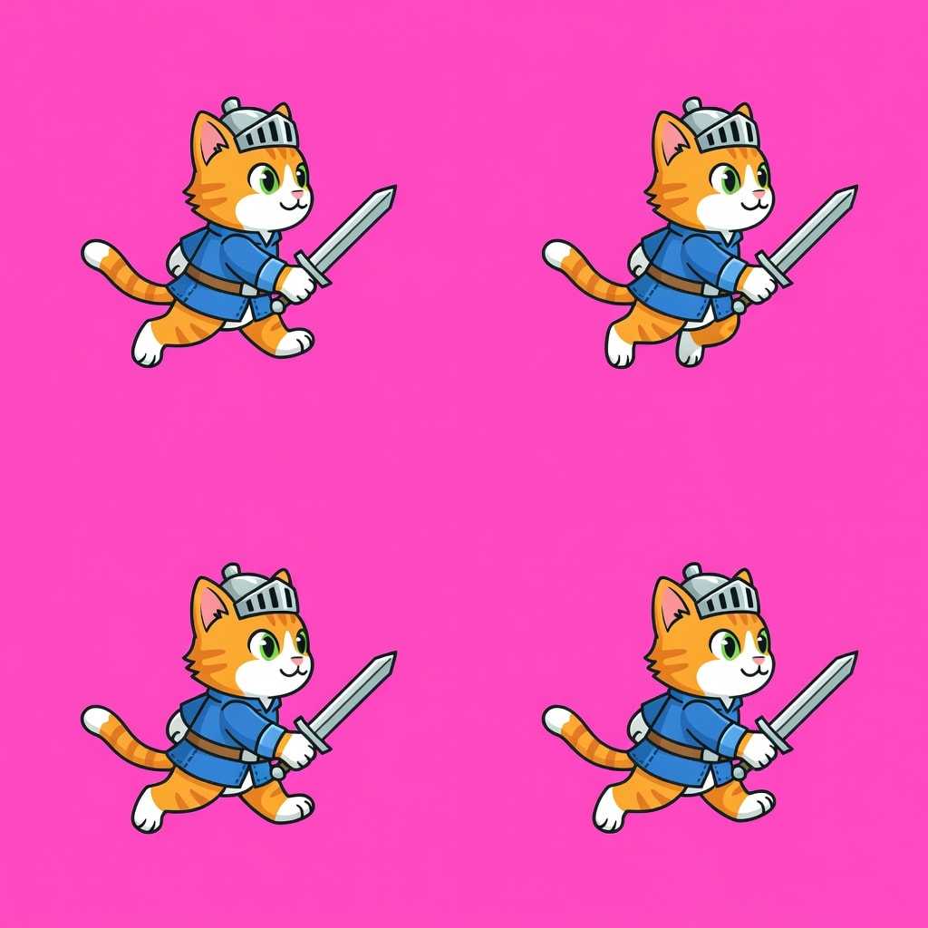 Cat Swordsman Run Sheet