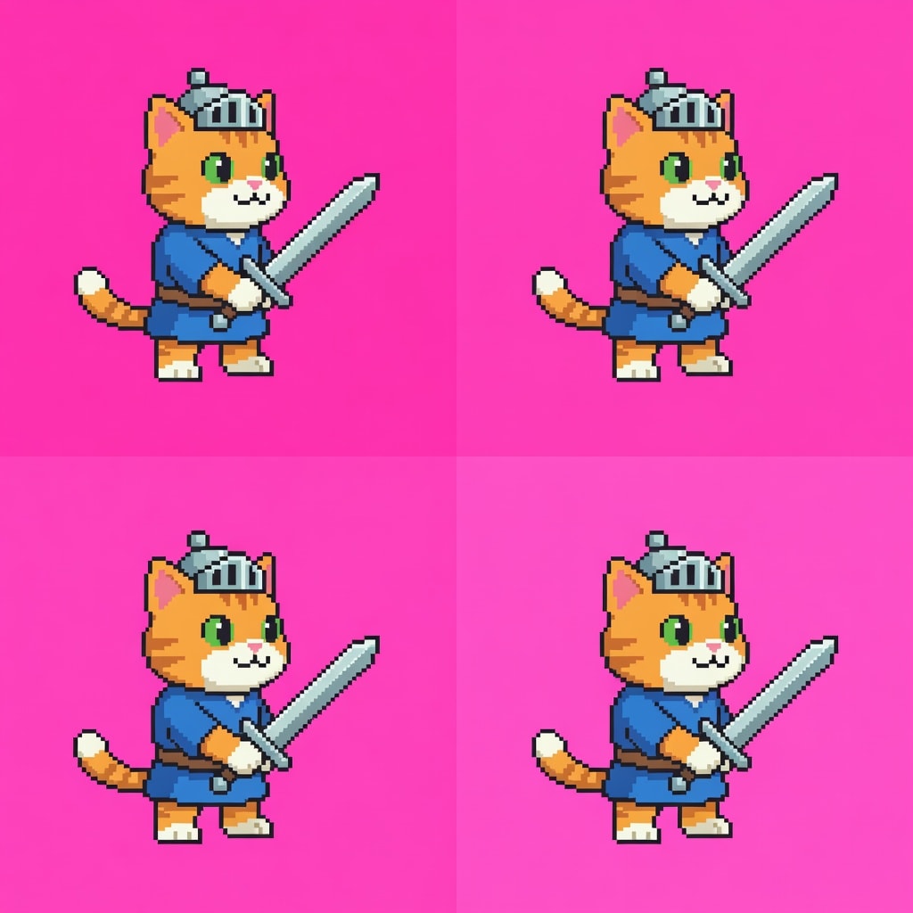 Cat Swordsman Idle Sheet