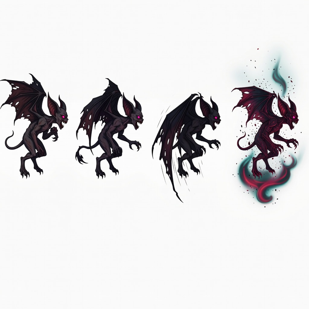 Flying Demon Death Sheet