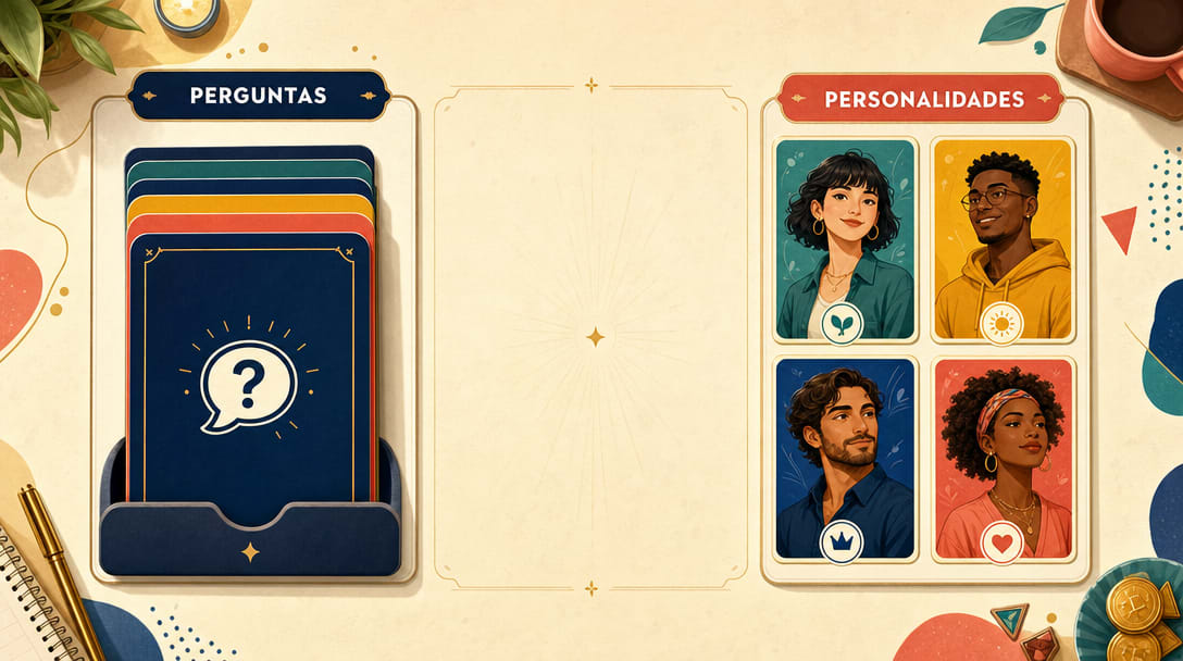 Mockup Jogo de Perguntas e Personalidades