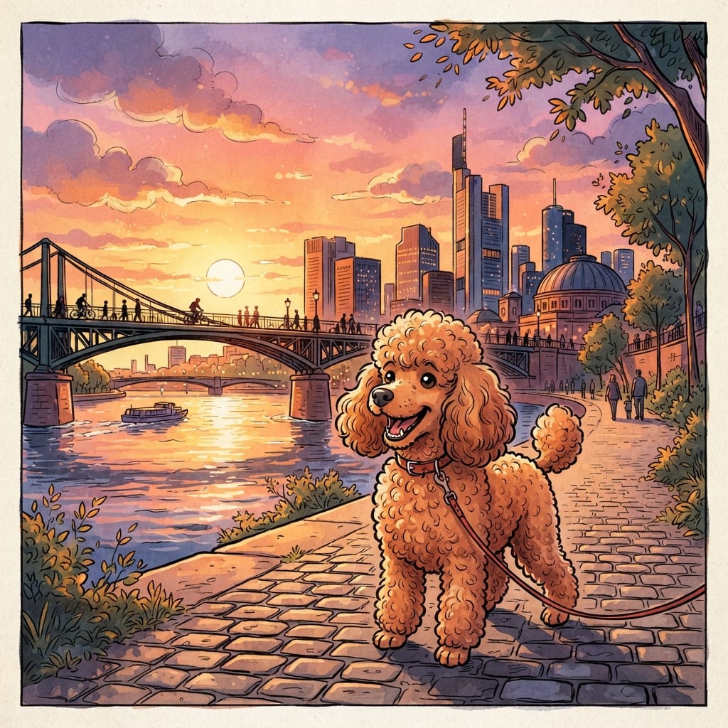 Sunset Frankfurt Poodle