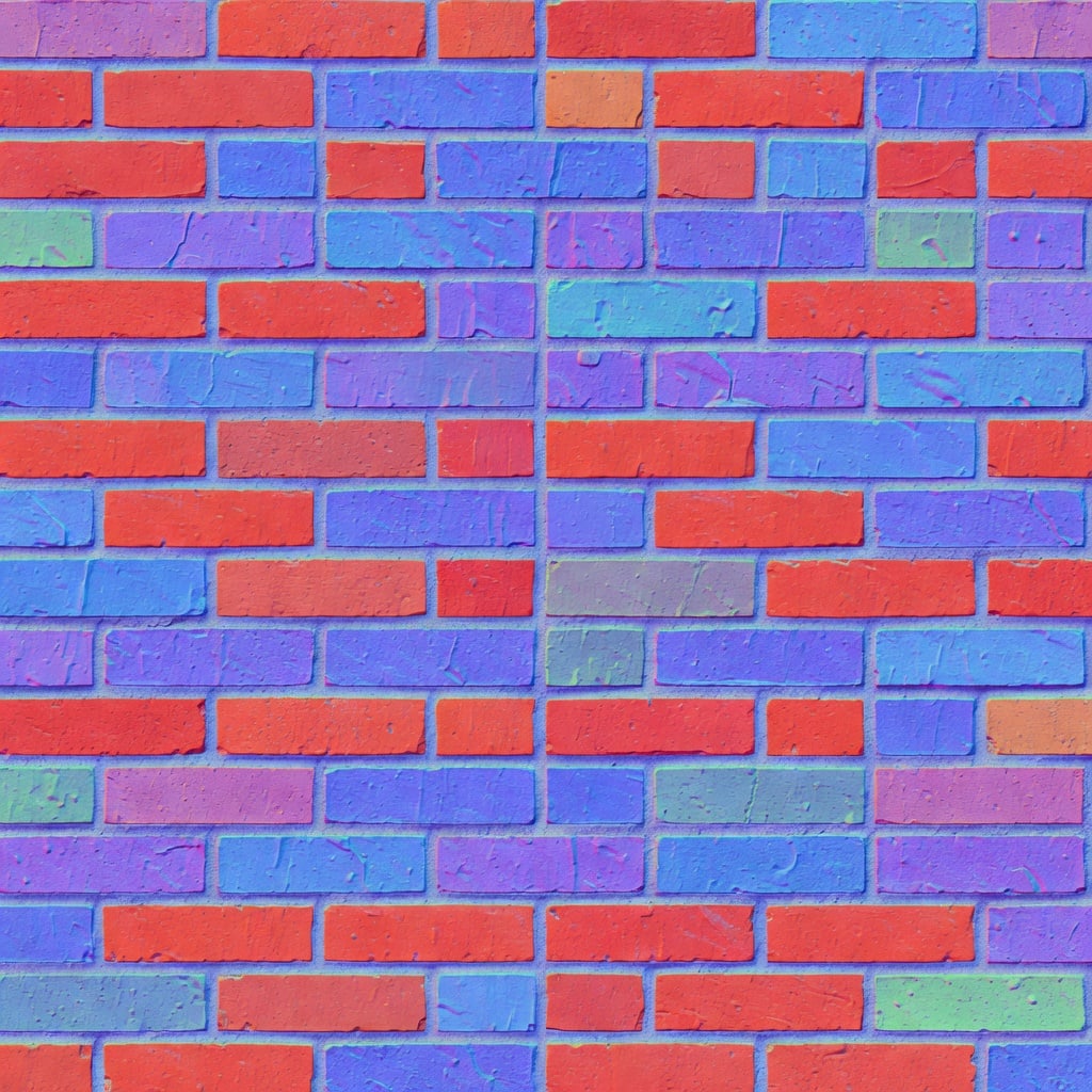 Fireplace Brick Normal Map