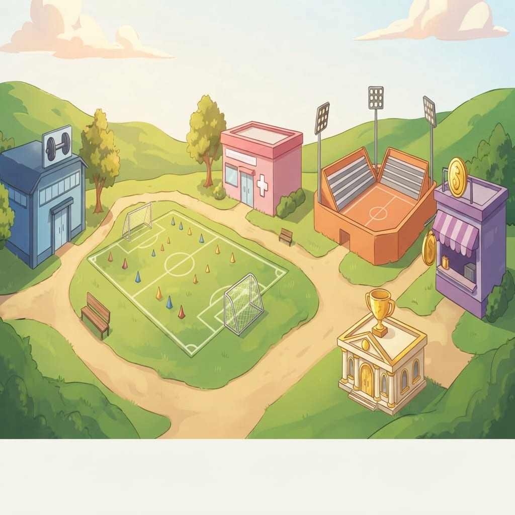 Image: Edit this cartoon training-center map. Keep the EX