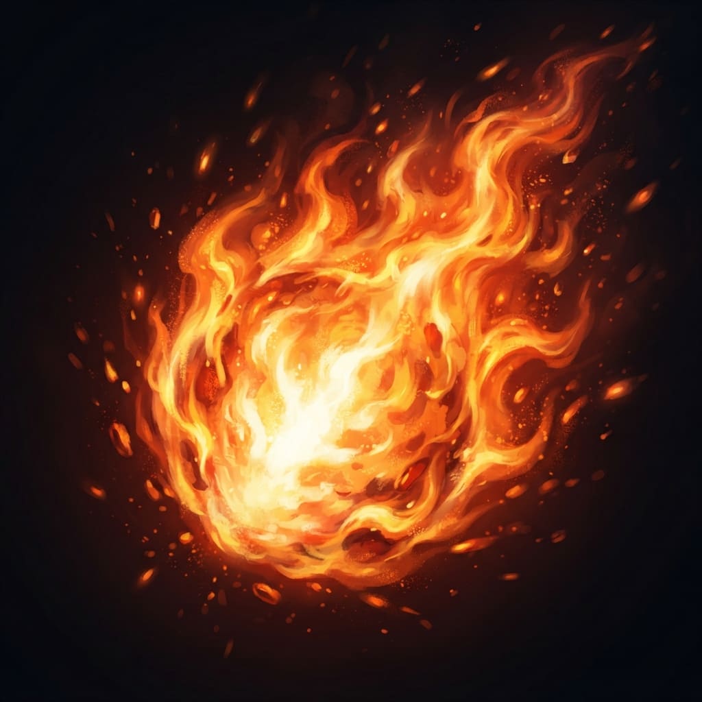 Image: Square game ability icon, FULL BLEED edge to edge,
