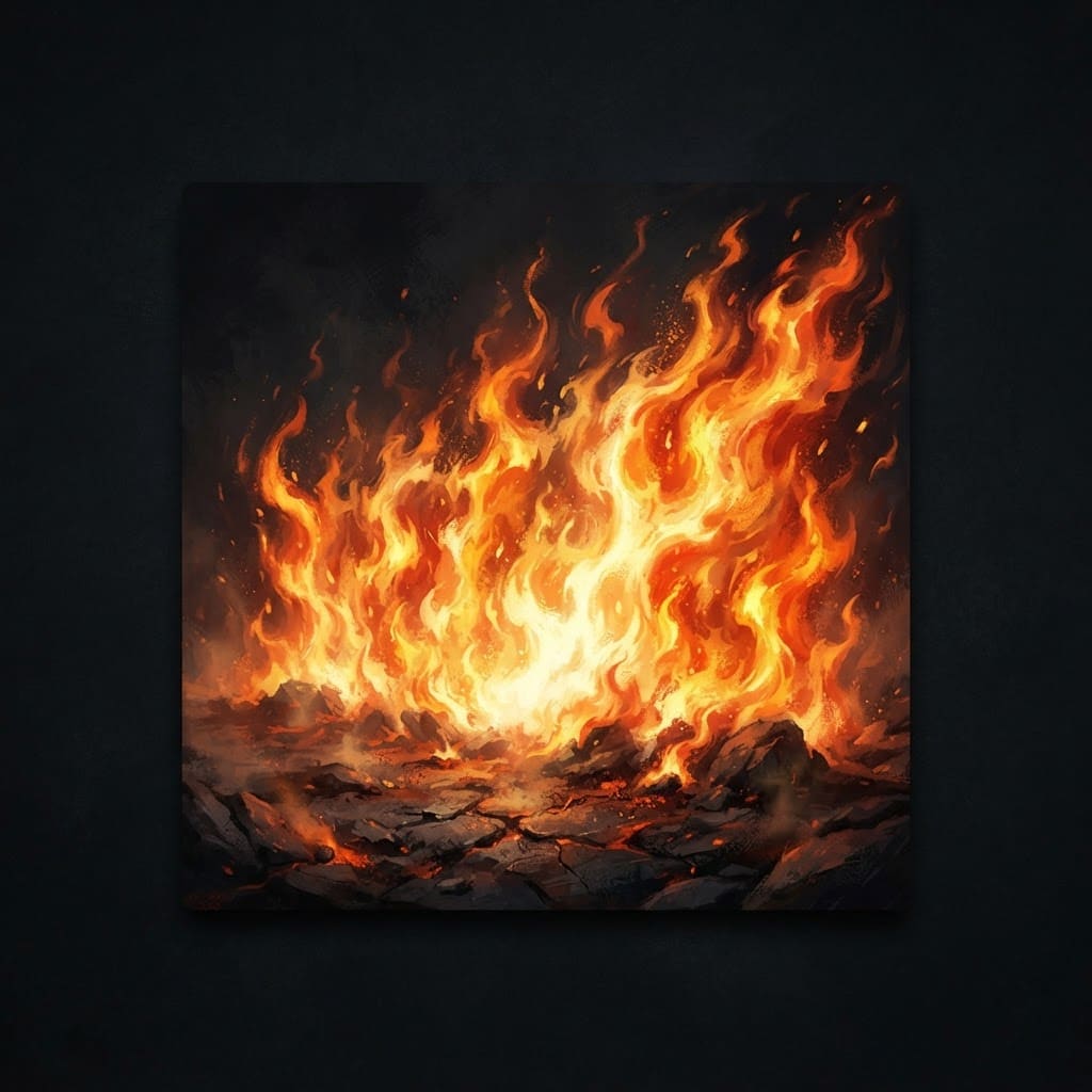 Image: Square game skill icon, dark charcoal background.