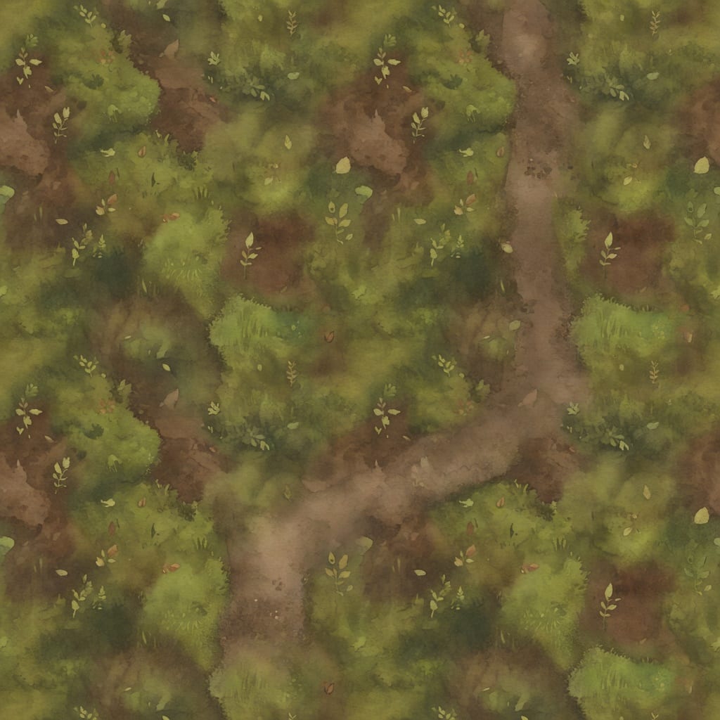 Watercolor Forest Ground Texture