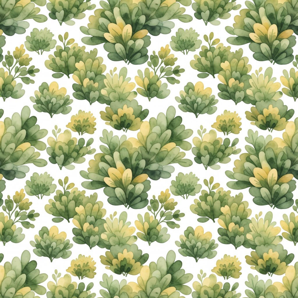 Watercolor Forest Foliage Texture