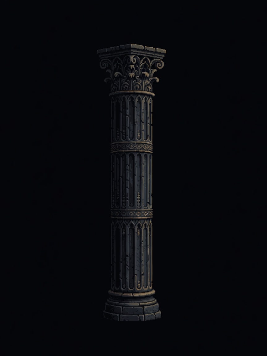 Carved Gothic Pillar