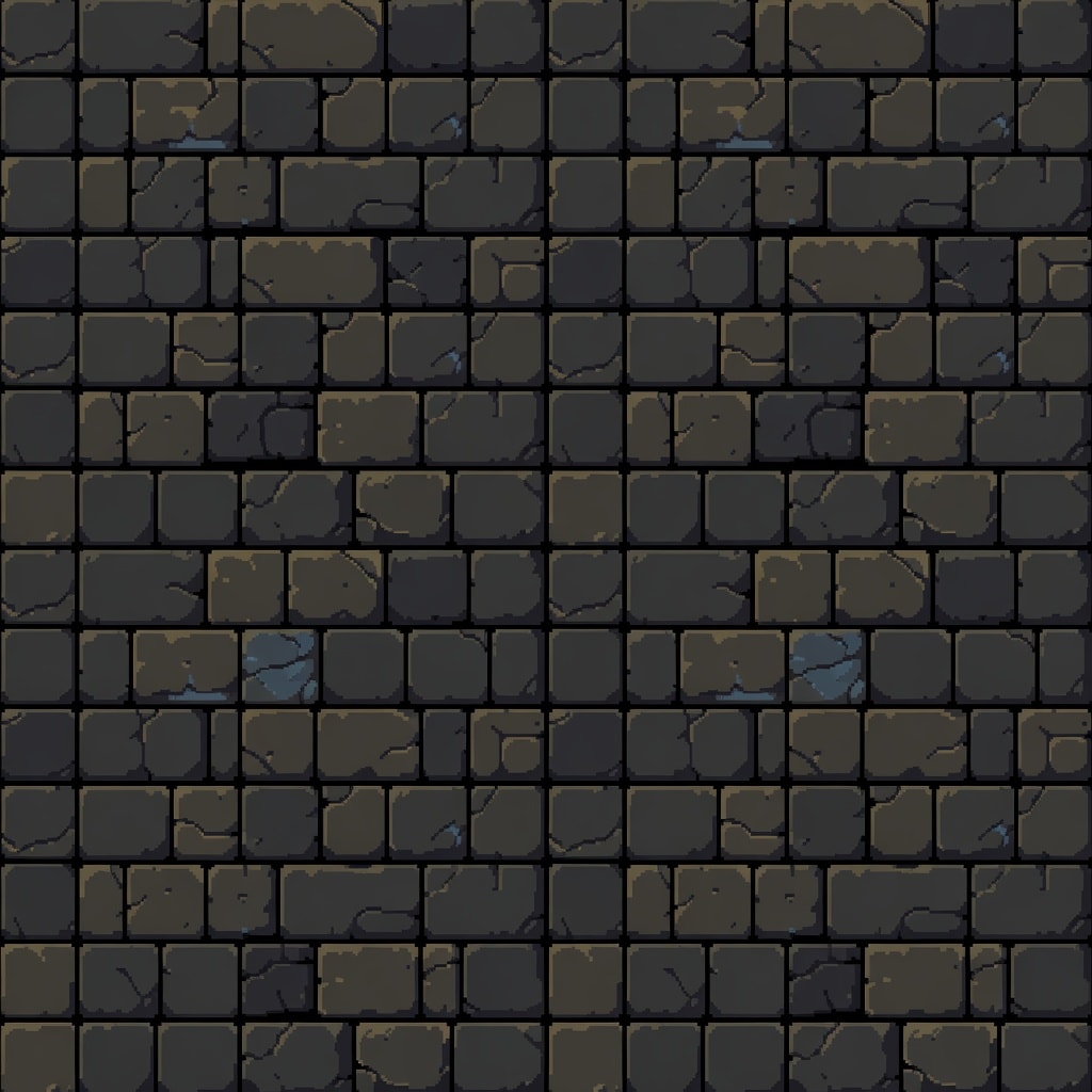Cathedral Stone Wall Tile - crisp pixel art