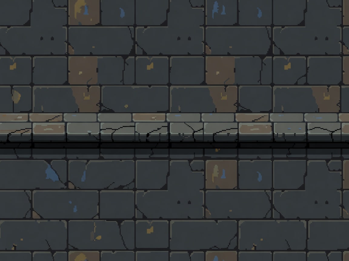 Cathedral Stone Platform Tile - crisp pixel art