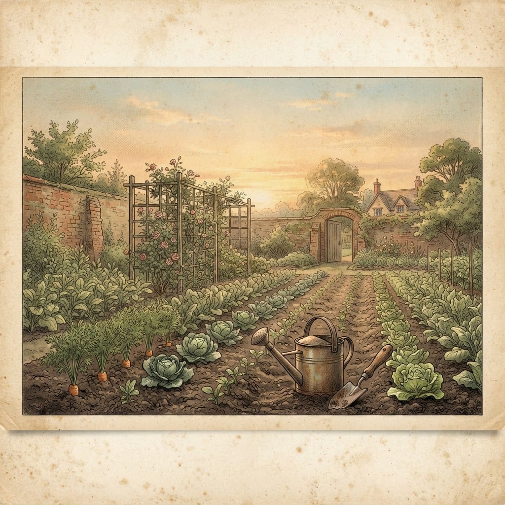 Image: Vintage 1890s seed catalogue cover illustration, l