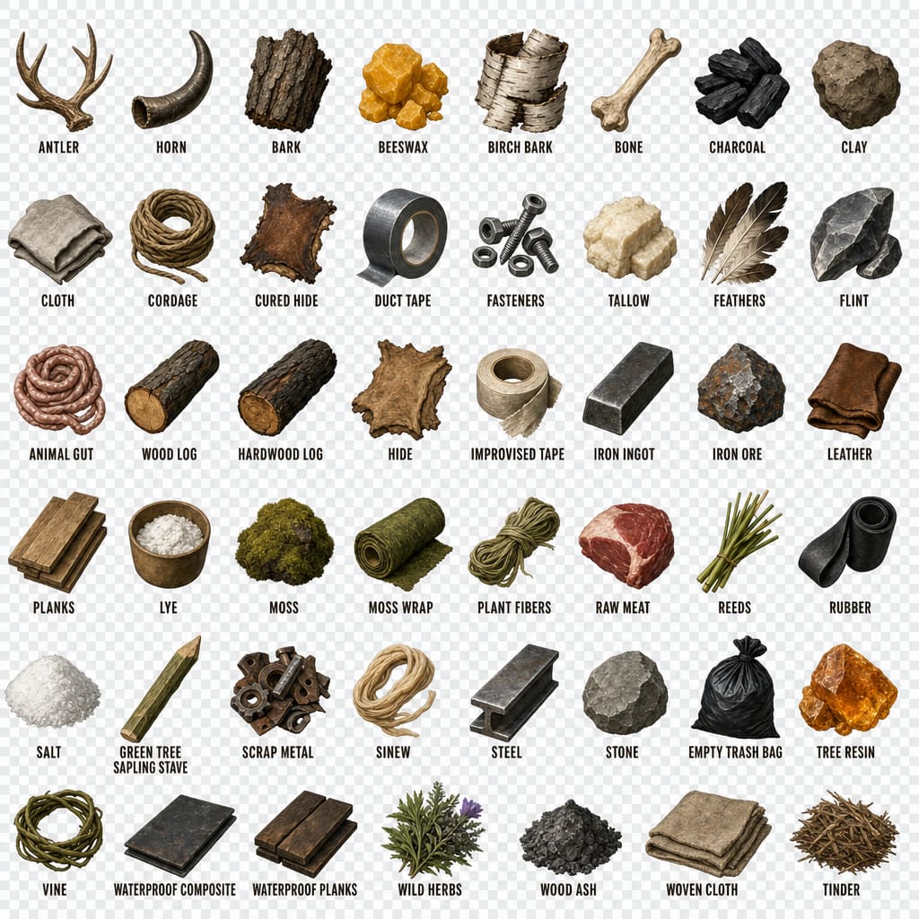 Survival Inventory Icon Set