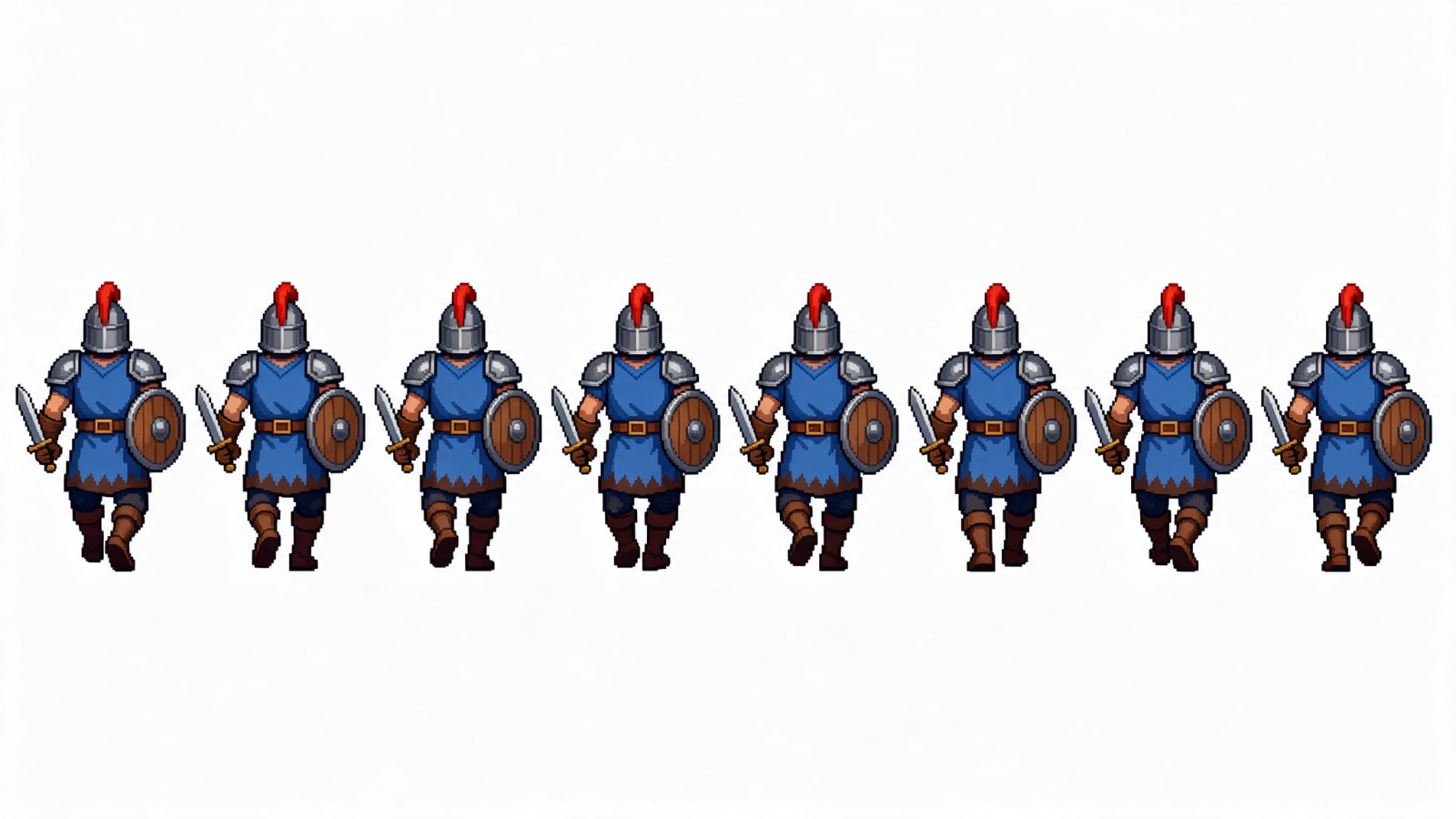 Warrior walk_up 8-frame sheet