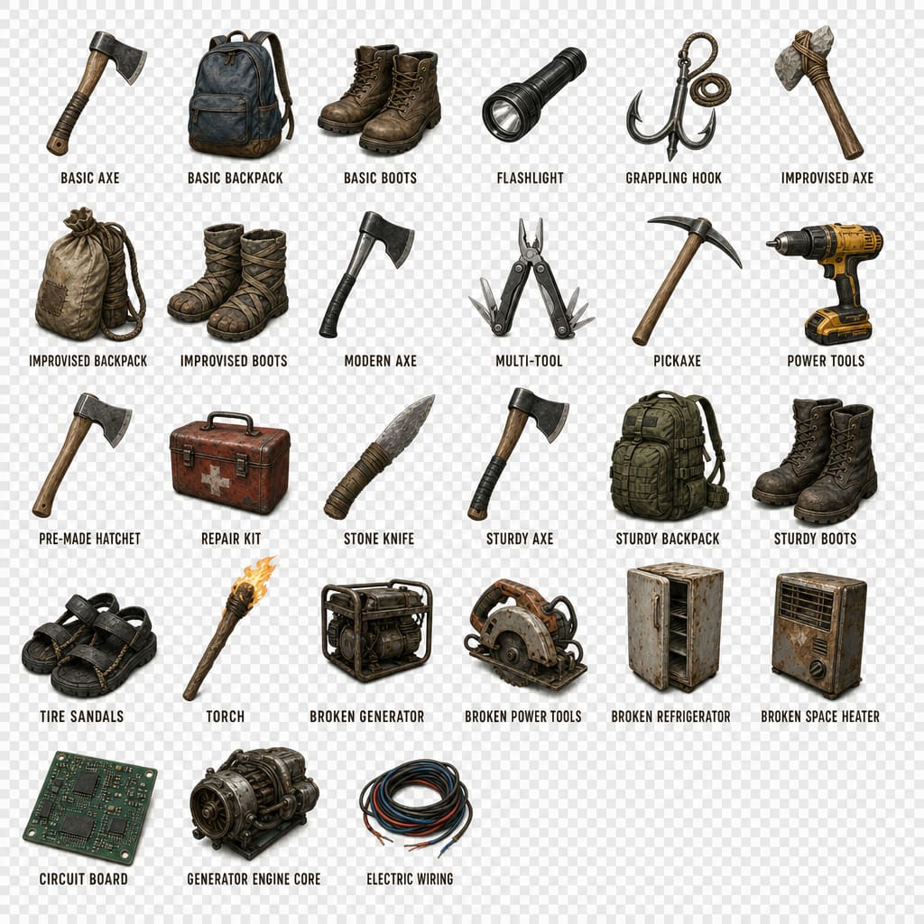 Survival Inventory Icon Kit
