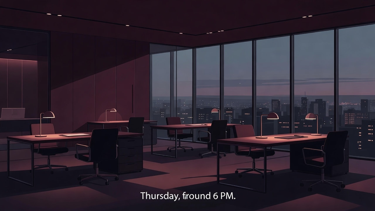 Evening Office Background