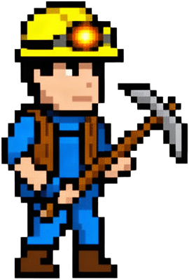 Pixel Art Miner Character