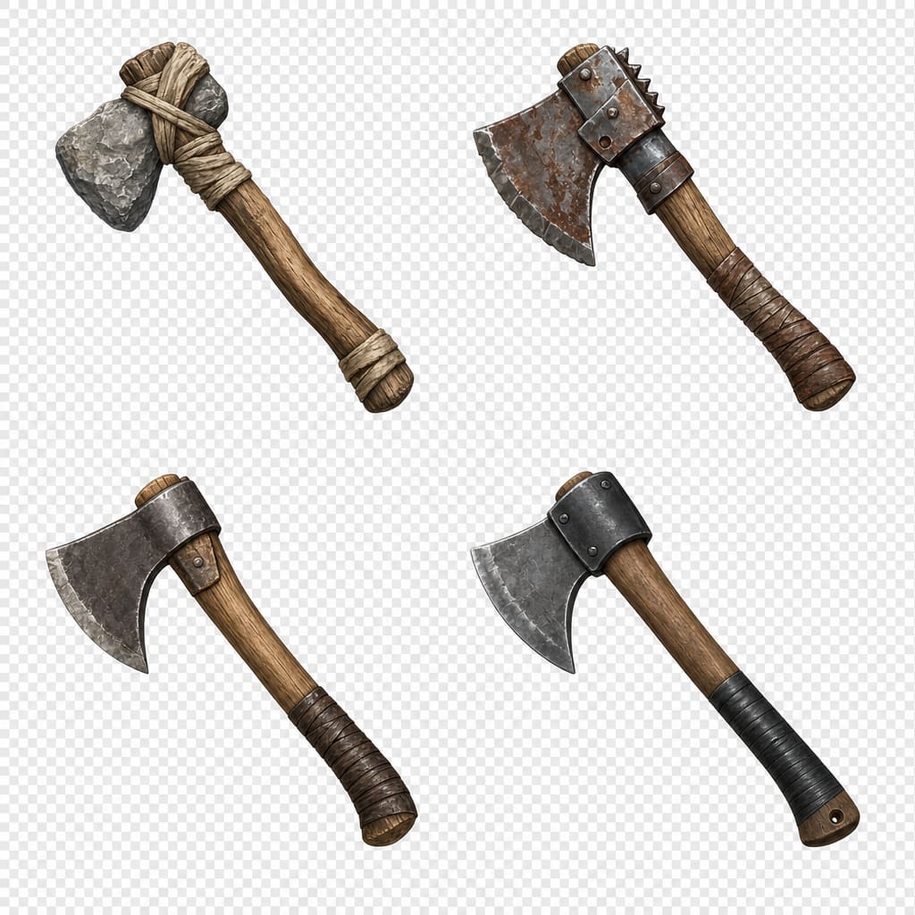 Survival Axe Icon Set