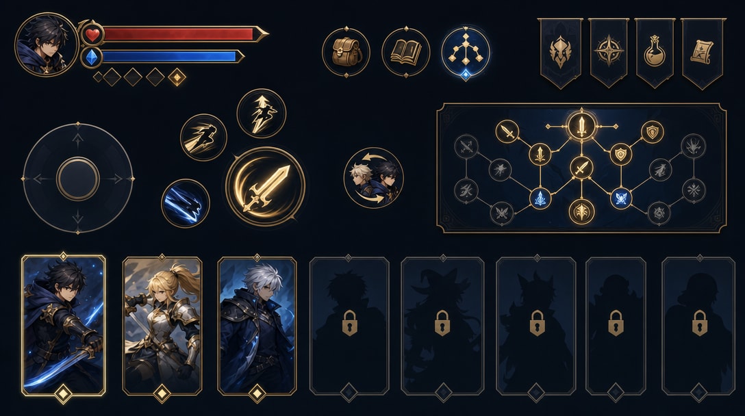 Fantasy Platformer Mobile UI Kit