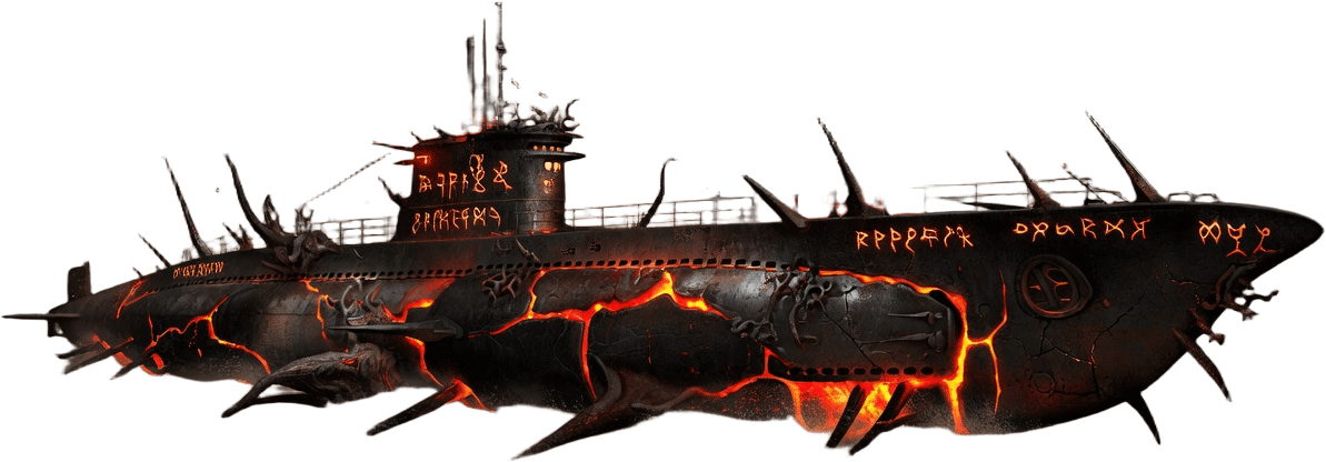 Abyssal Submarine - Corrupted Enemy Sprite