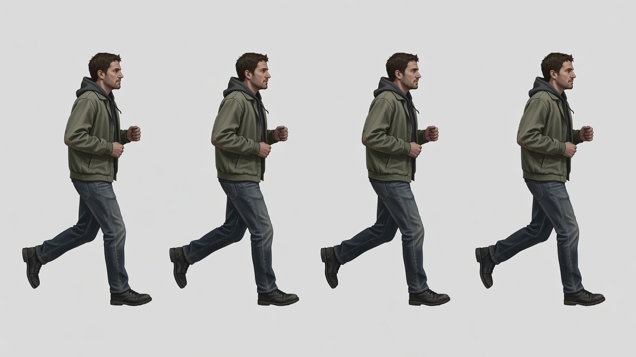 Player Run 4-Frame Strip