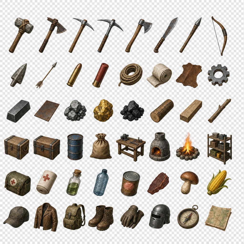Survival Tool Icon Set (2)