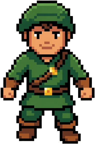 Top Down Forest Adventurer Player