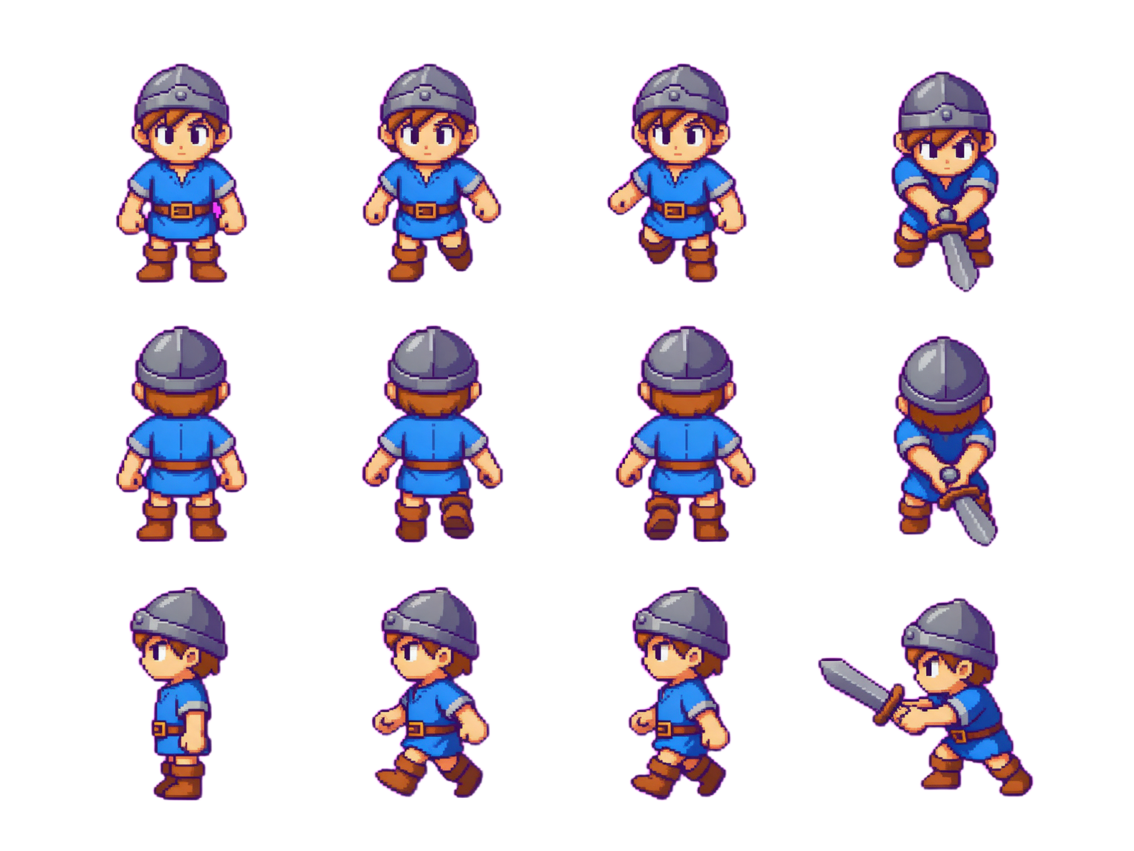 Meadow Hero Sprite Sheet