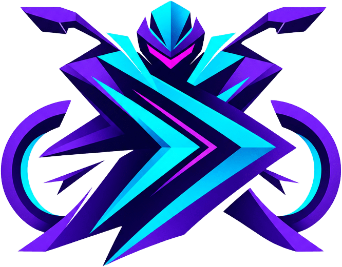Neon Velocity Racing X Logo Symbol
