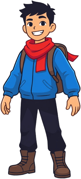 2D Player Character - Blue Scarf Adventurer
