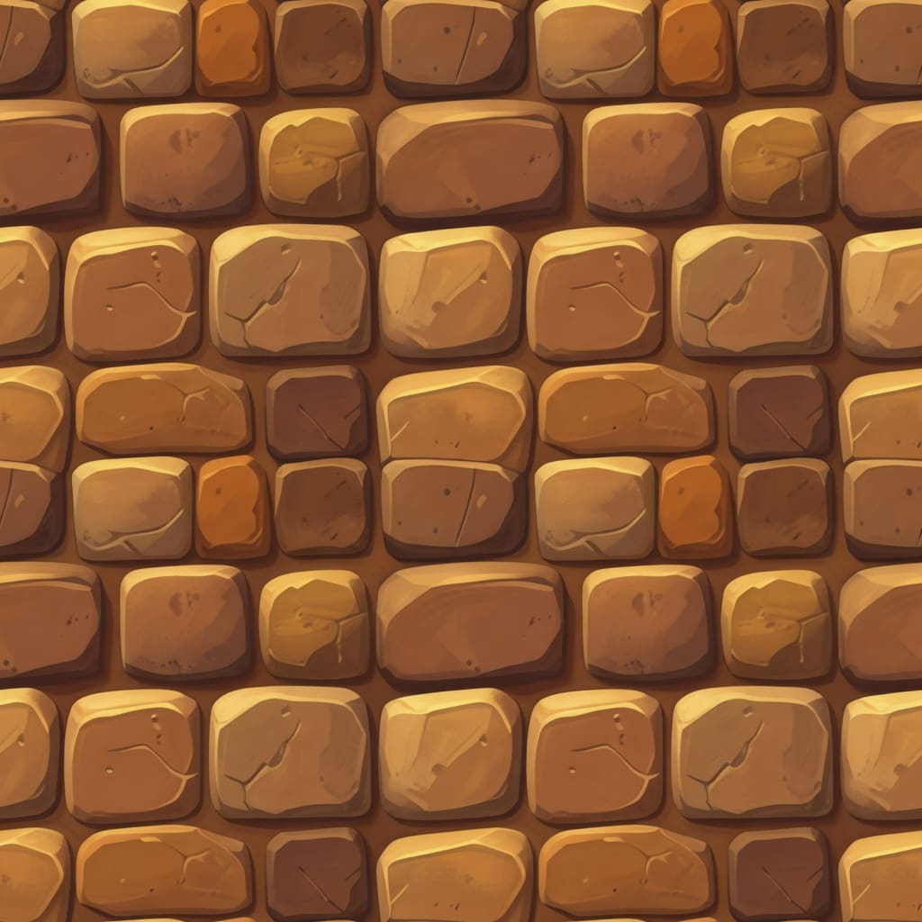 Stylized Hand-Painted Rock Column Texture
