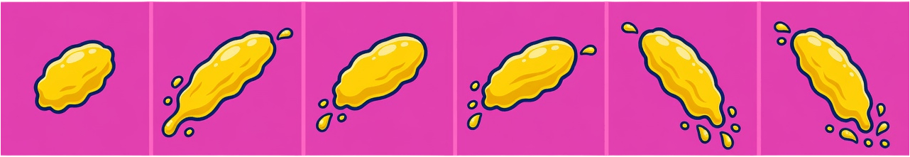 Golden Corn Syrup Projectile Animation