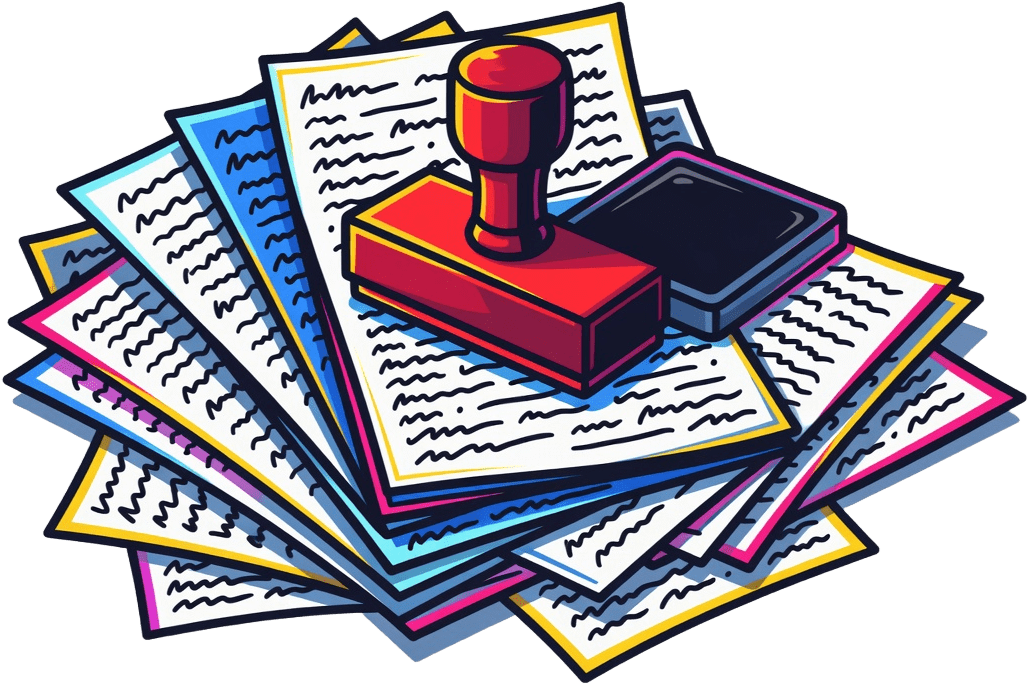 Kiosk Papers and Stamp Prop