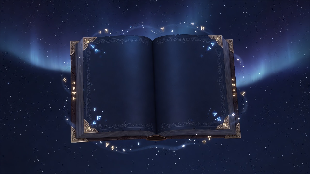 Arcane Open Book Menu Backdrop