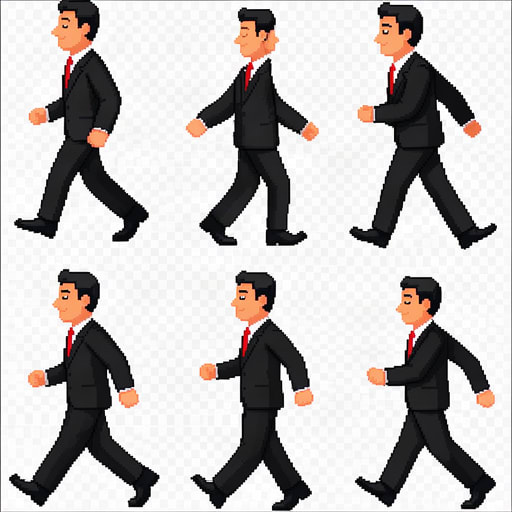 Casino Man Walk Cycle