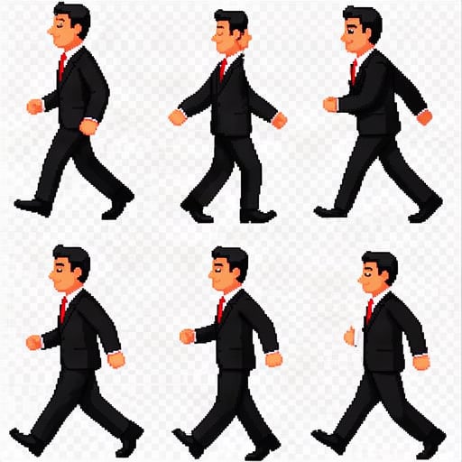 Pixel Art Casino Man