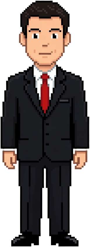 Casino Man 2D Character Model