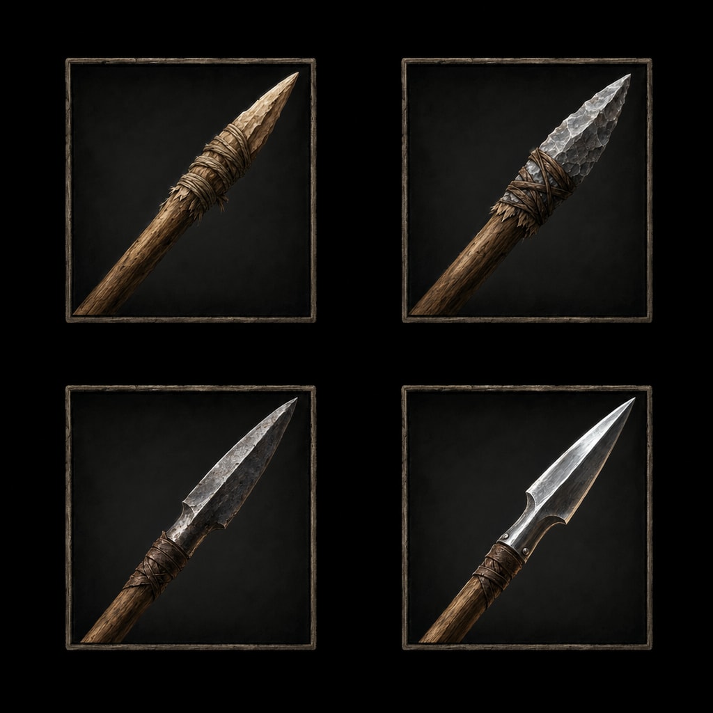 Spear Upgrade Icon Set