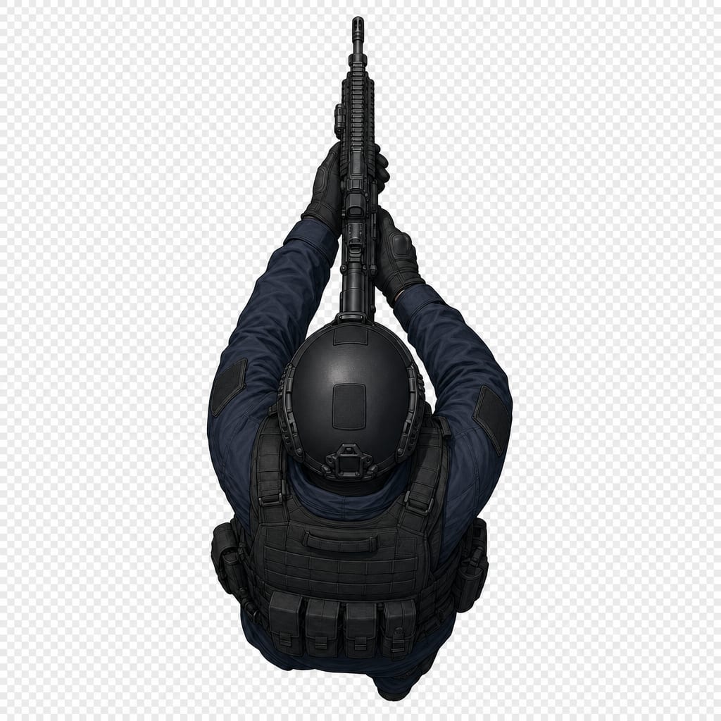Top-Down SWAT Officer Sprite